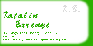 katalin barenyi business card