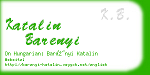 katalin barenyi business card